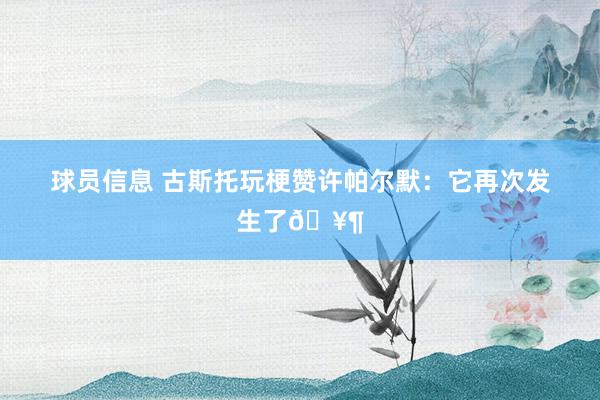 球员信息 古斯托玩梗赞许帕尔默：它再次发生了🥶