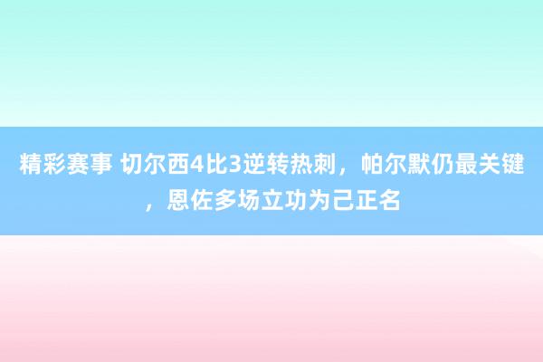 精彩赛事 切尔西4比3逆转热刺，帕尔默仍最关键，恩佐多场立功为己正名